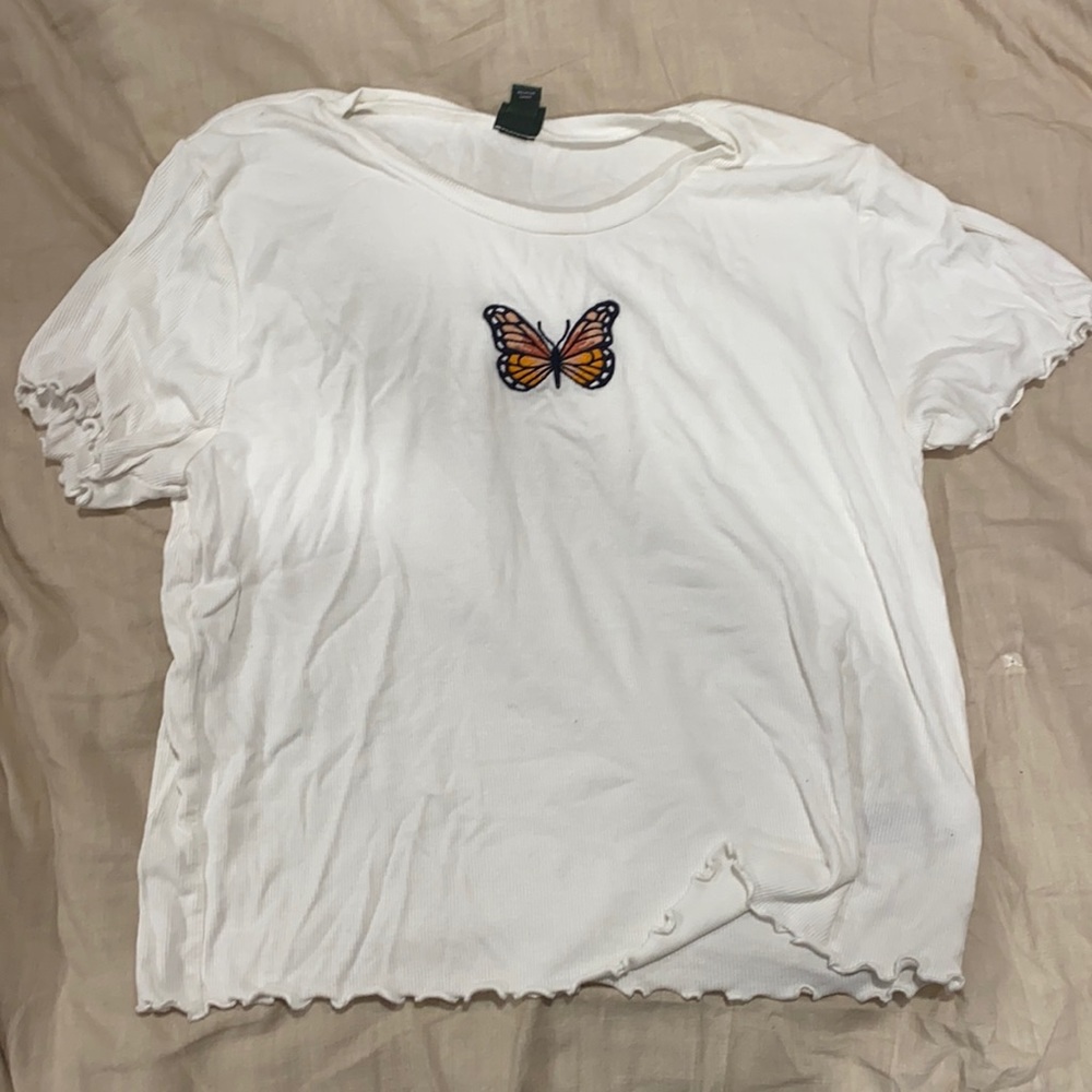 white crop top